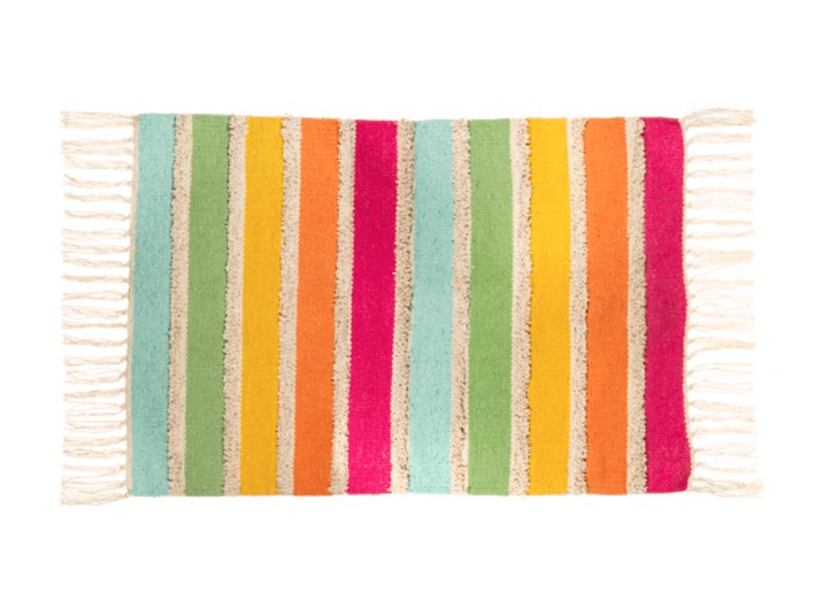 Rainbow Stripe Tufted Rug